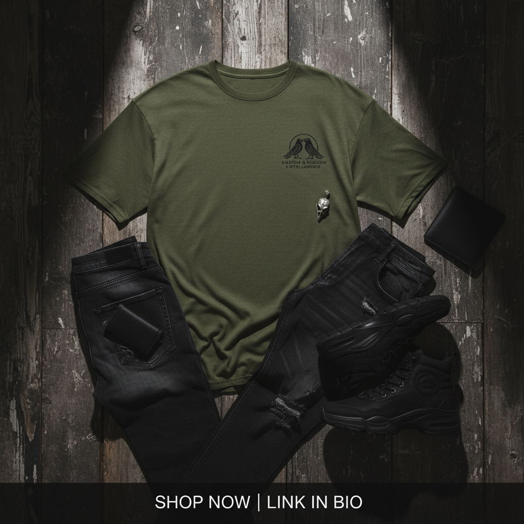 Instagram Ad - Huginn & Muninn Intelligence Green T-Shirt