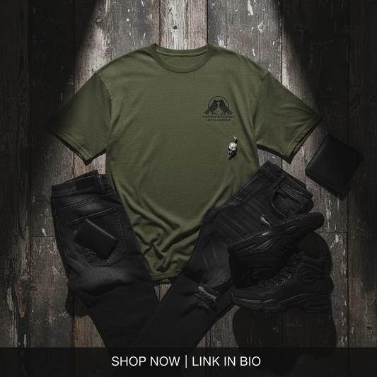 Instagram Ad - Huginn & Muninn Intelligence Green T-Shirt